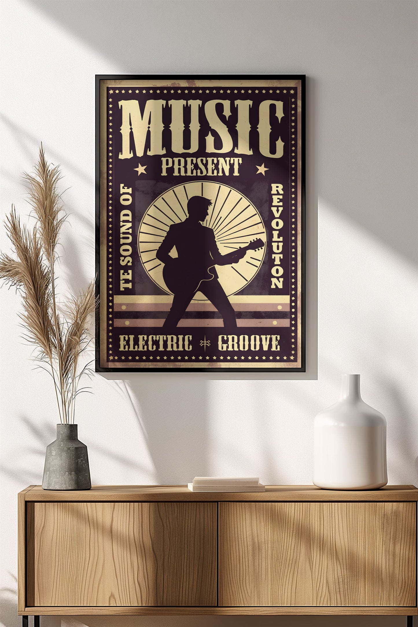 Music Revolution Electric Groove - Vintage Rock Poster
