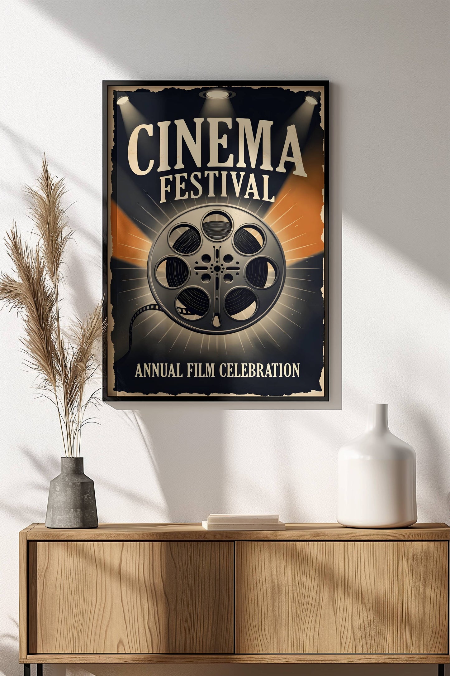 Cinema Festival Poster – Retro Annual Film Celebration Art