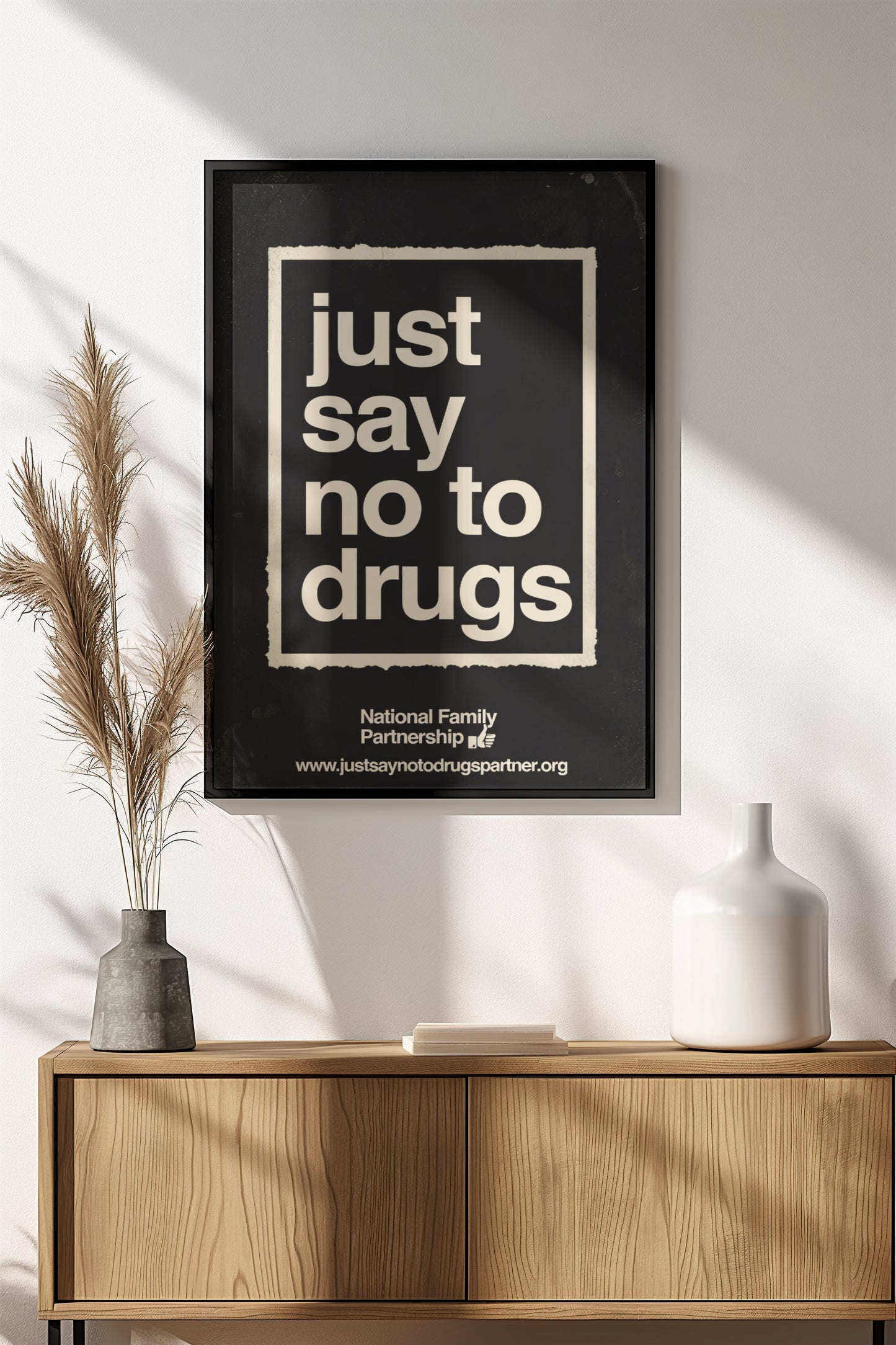 Just Say No To Drugs Poster - Retro Anti-Drug Campaign Art