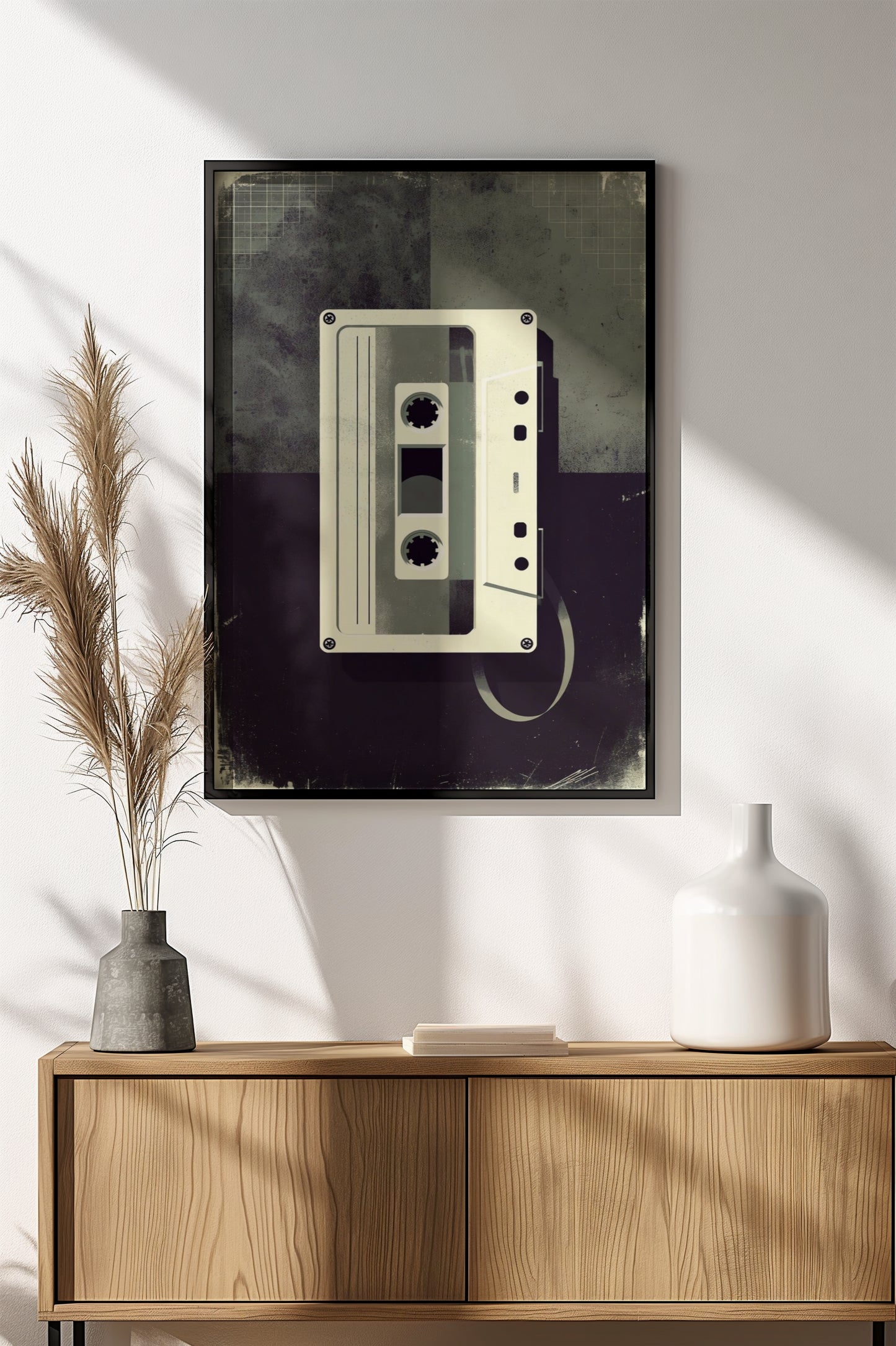 Retro Cassette Poster – Vintage Minimal Tape Art