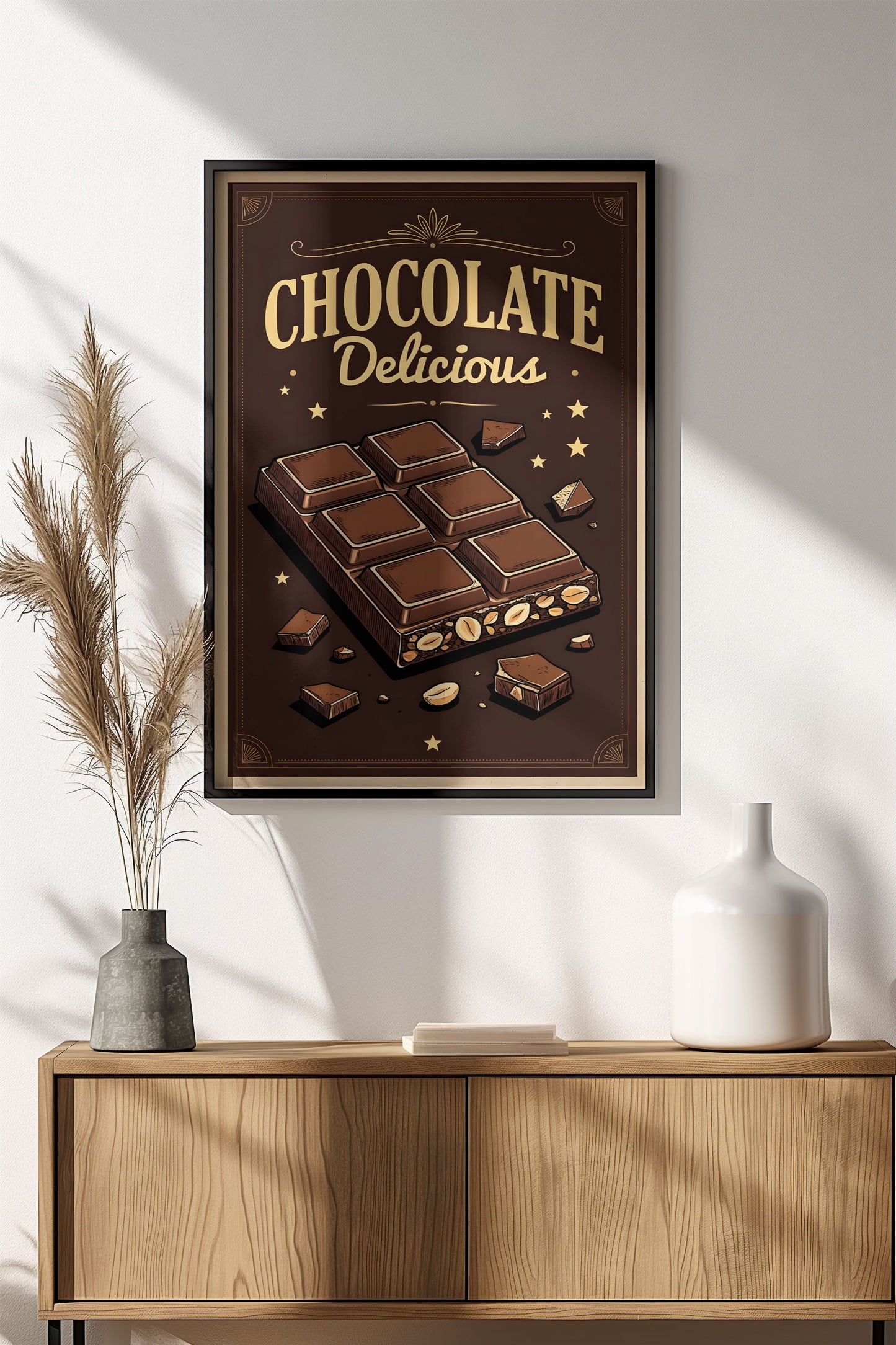 Delicious Chocolate - Vintage Retro Poster