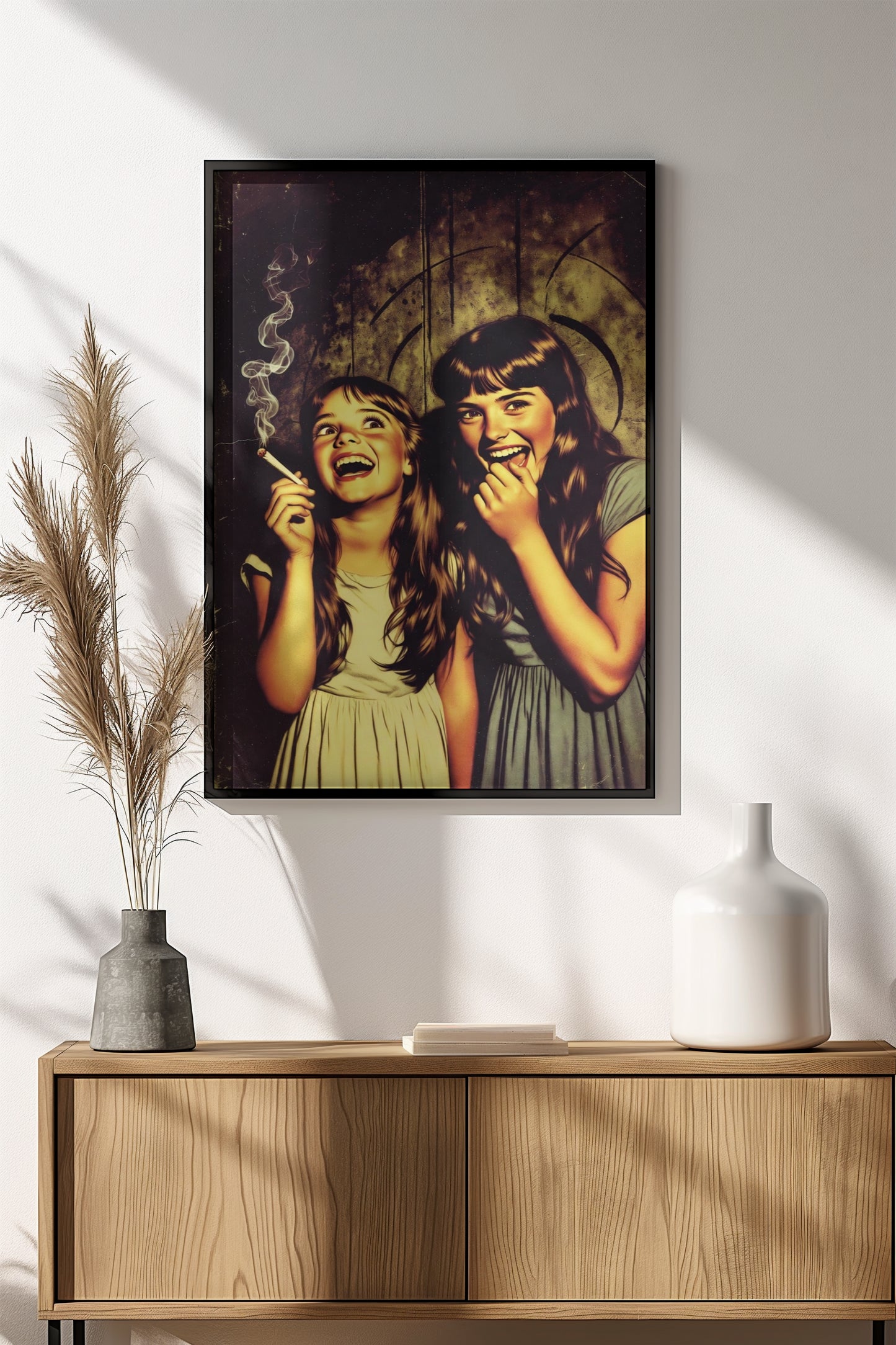 Sisters Poster – Retro Fun Art