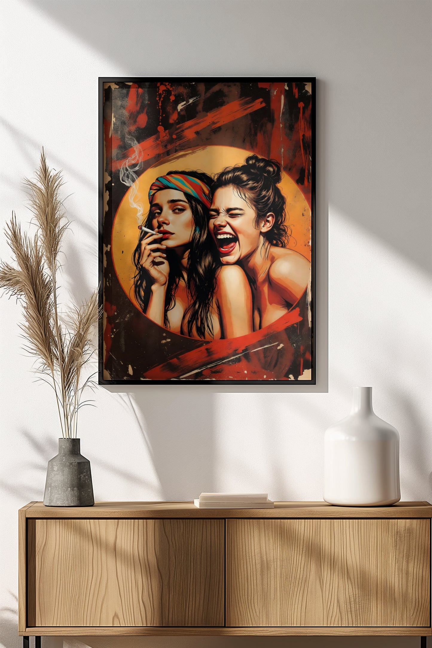 Sweet Sisters Poster – Retro Fun Art