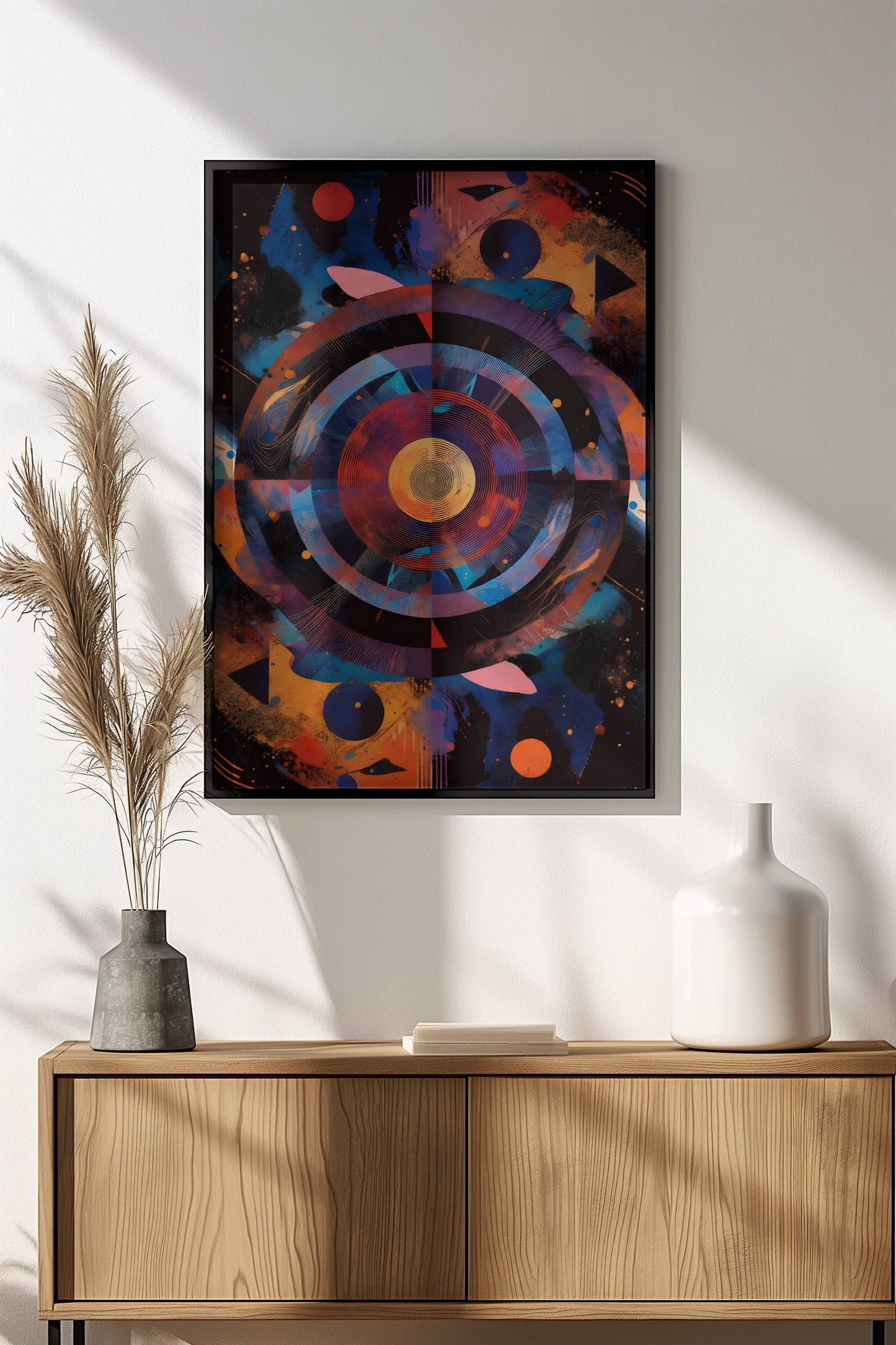 Cosmic Balance Poster – Retro Mandala Art