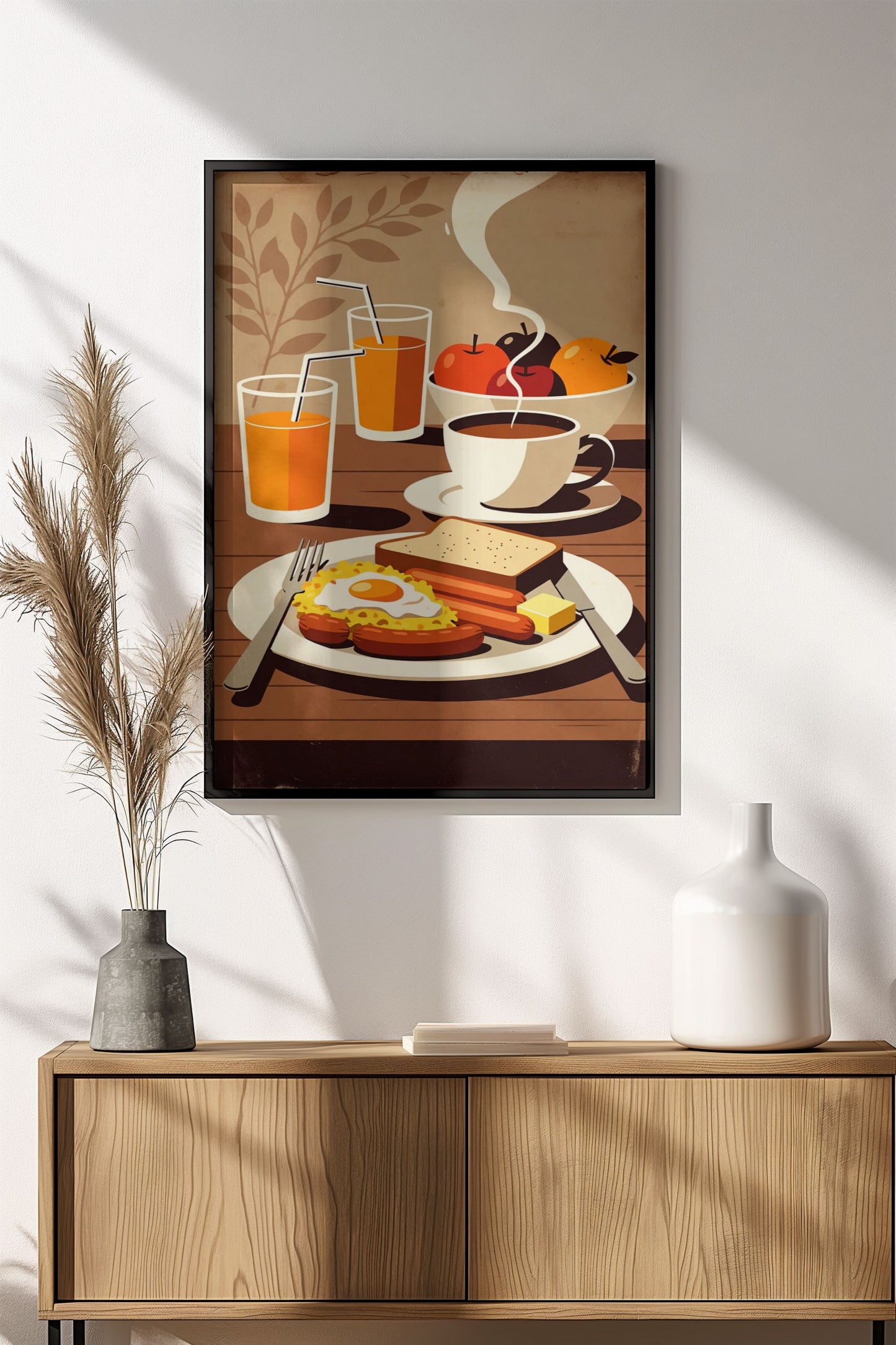 Breakfast Morning Magic Poster – Retro Cozy Food Art