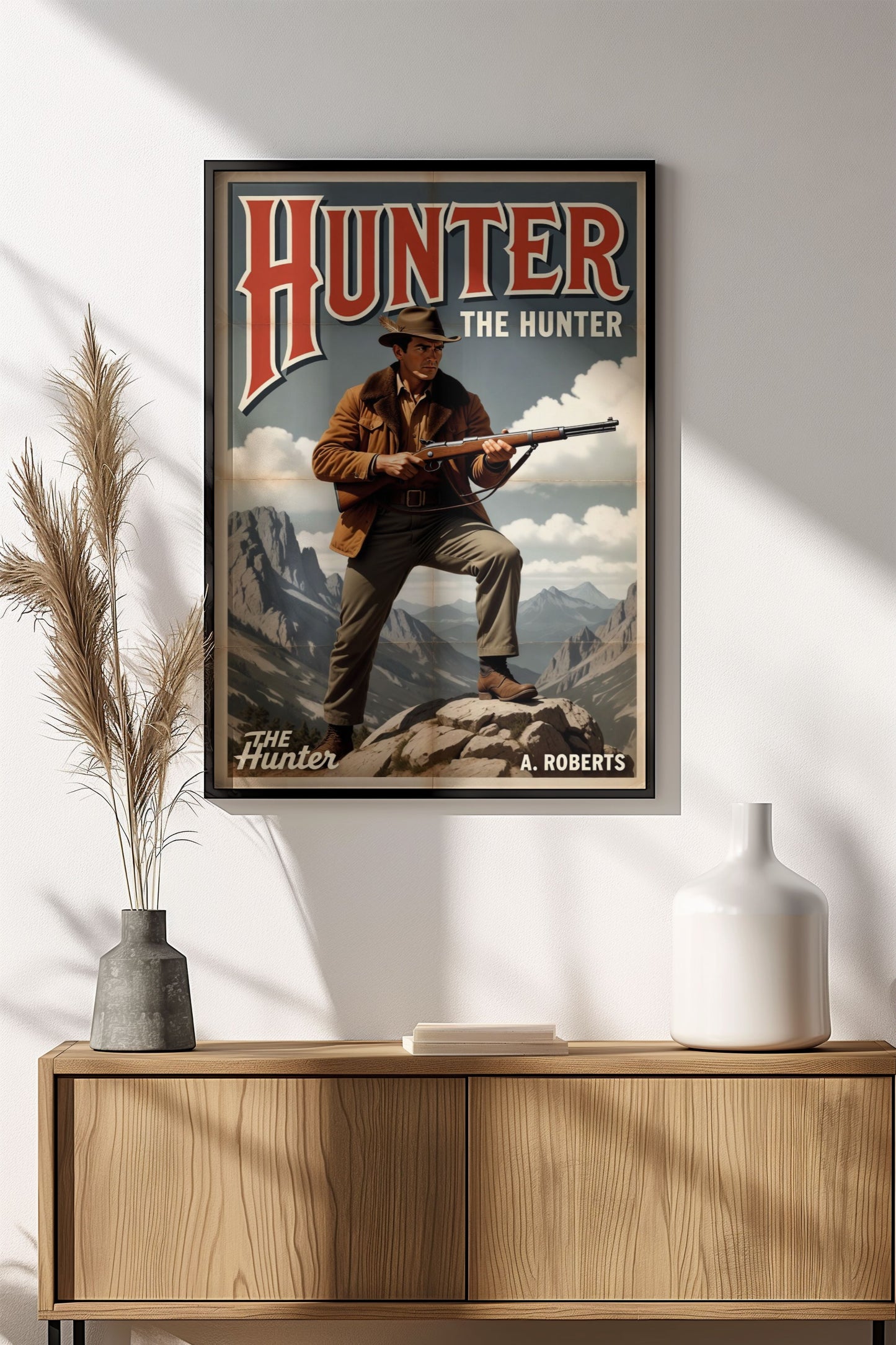 Hunter The Hunter Poster – Retro Adventure Safari Art