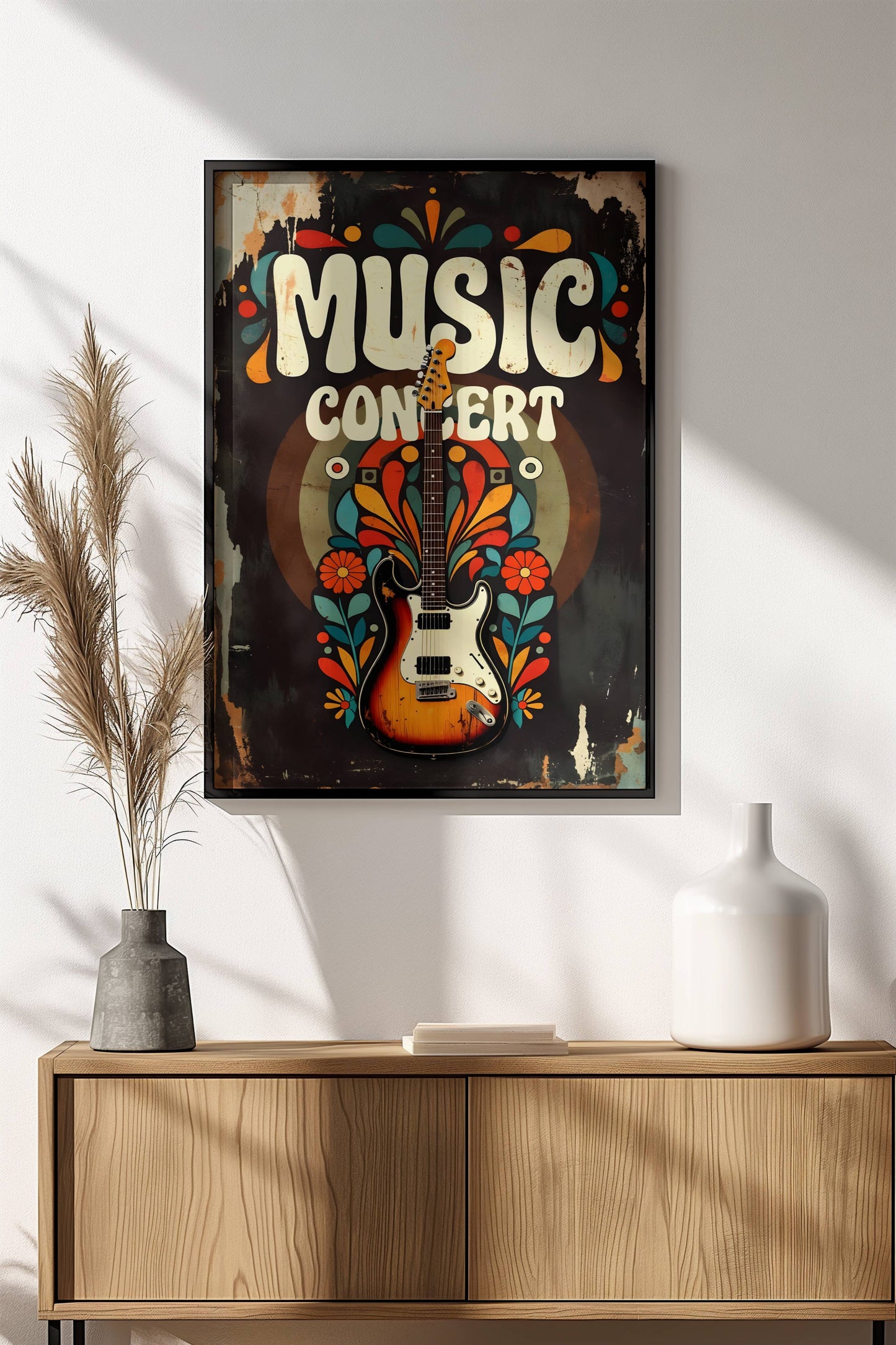Music Concert Poster – Retro Rock Festival Art