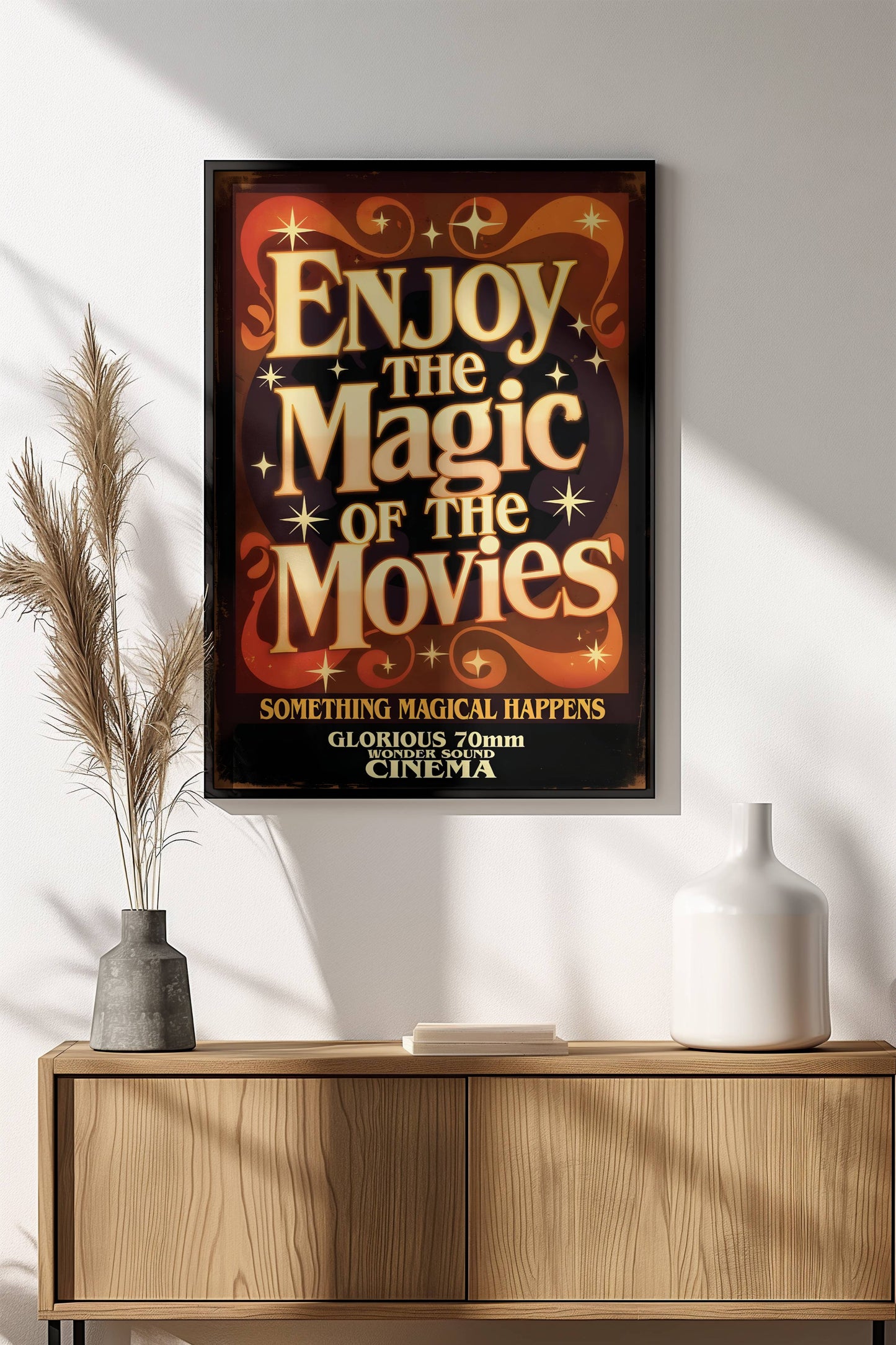 Enjoy The Magic Of The Movies Poster – Retro Glorious Cinema Art