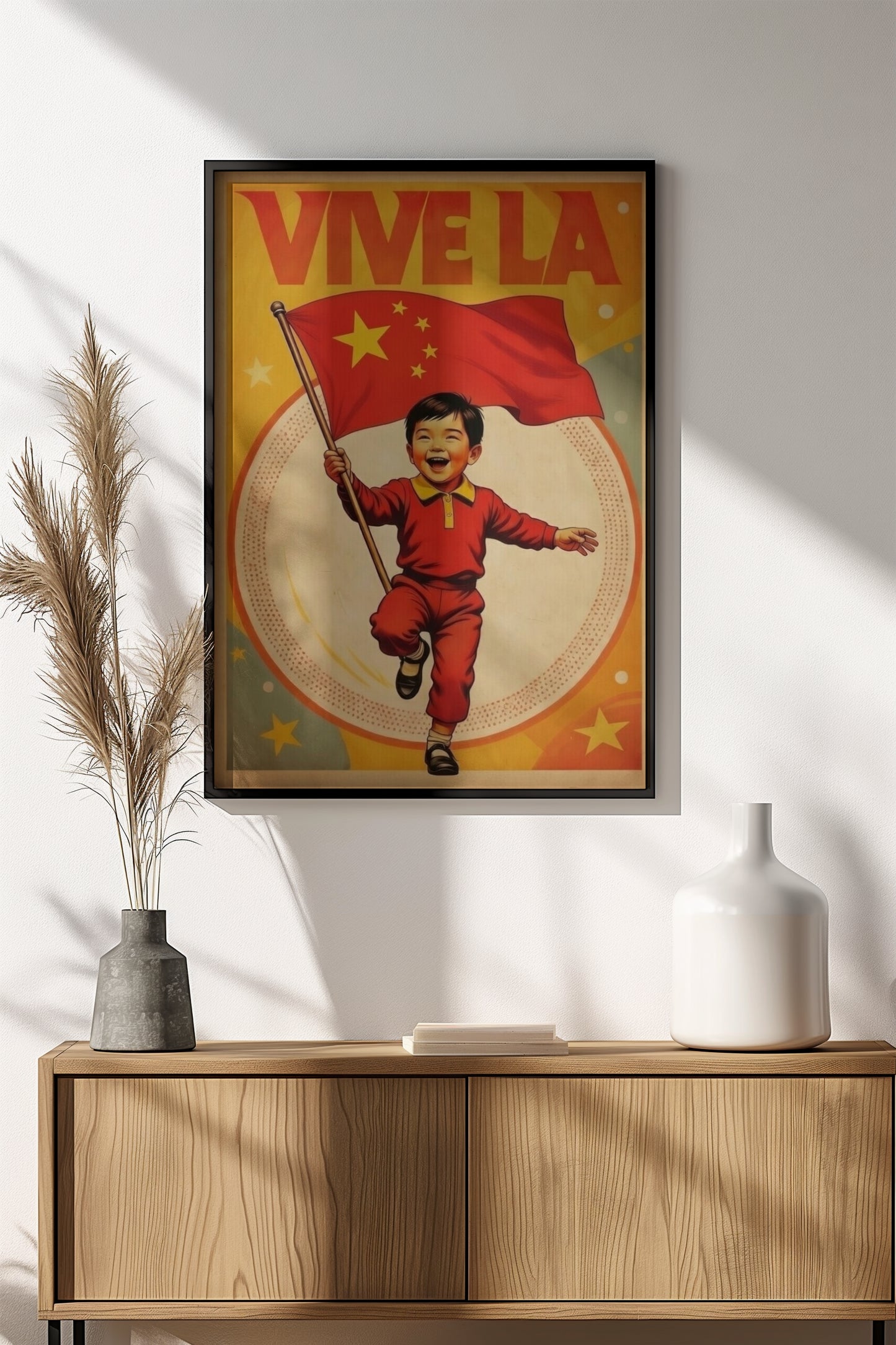 Vive La China Poster – Retro Propaganda Joy Art
