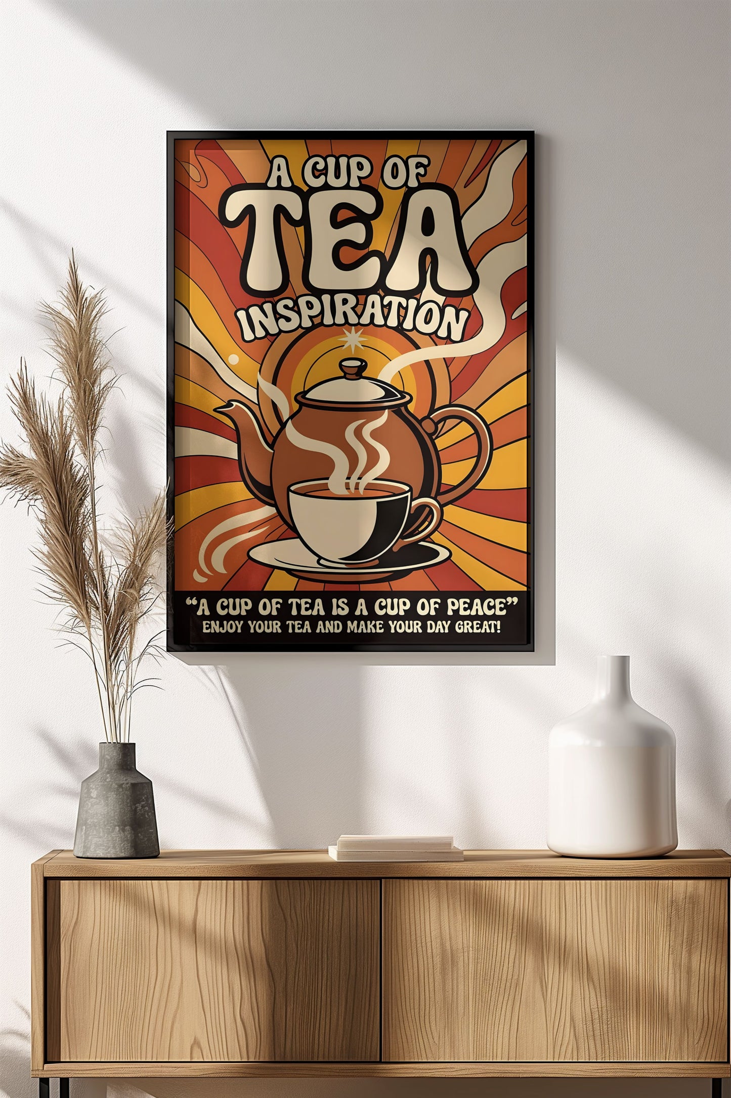 A Cup of Tea Is Peace - Vintage Poster
