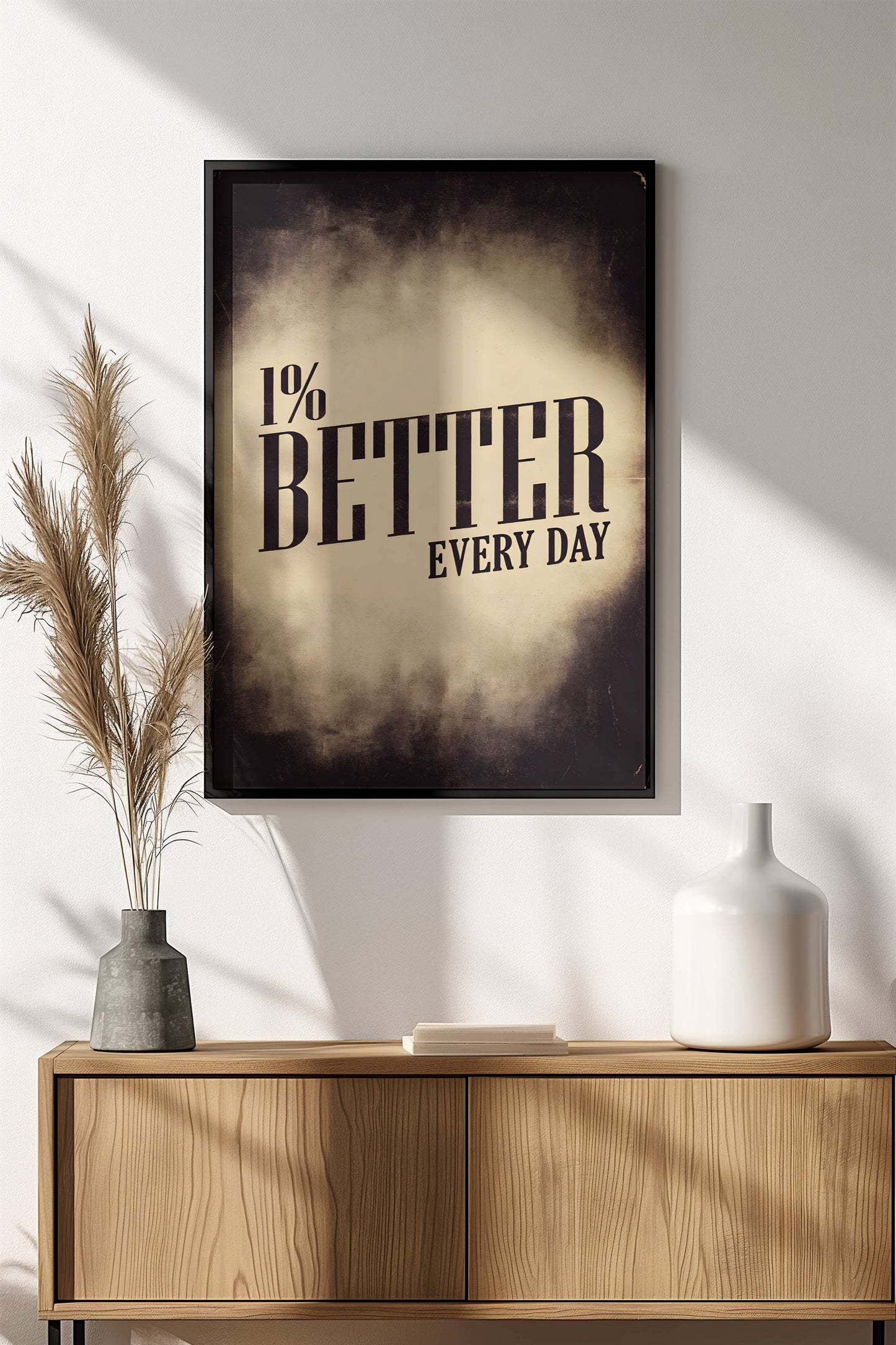 1% Better Every Day Poster – Retro Motivational Growth Art