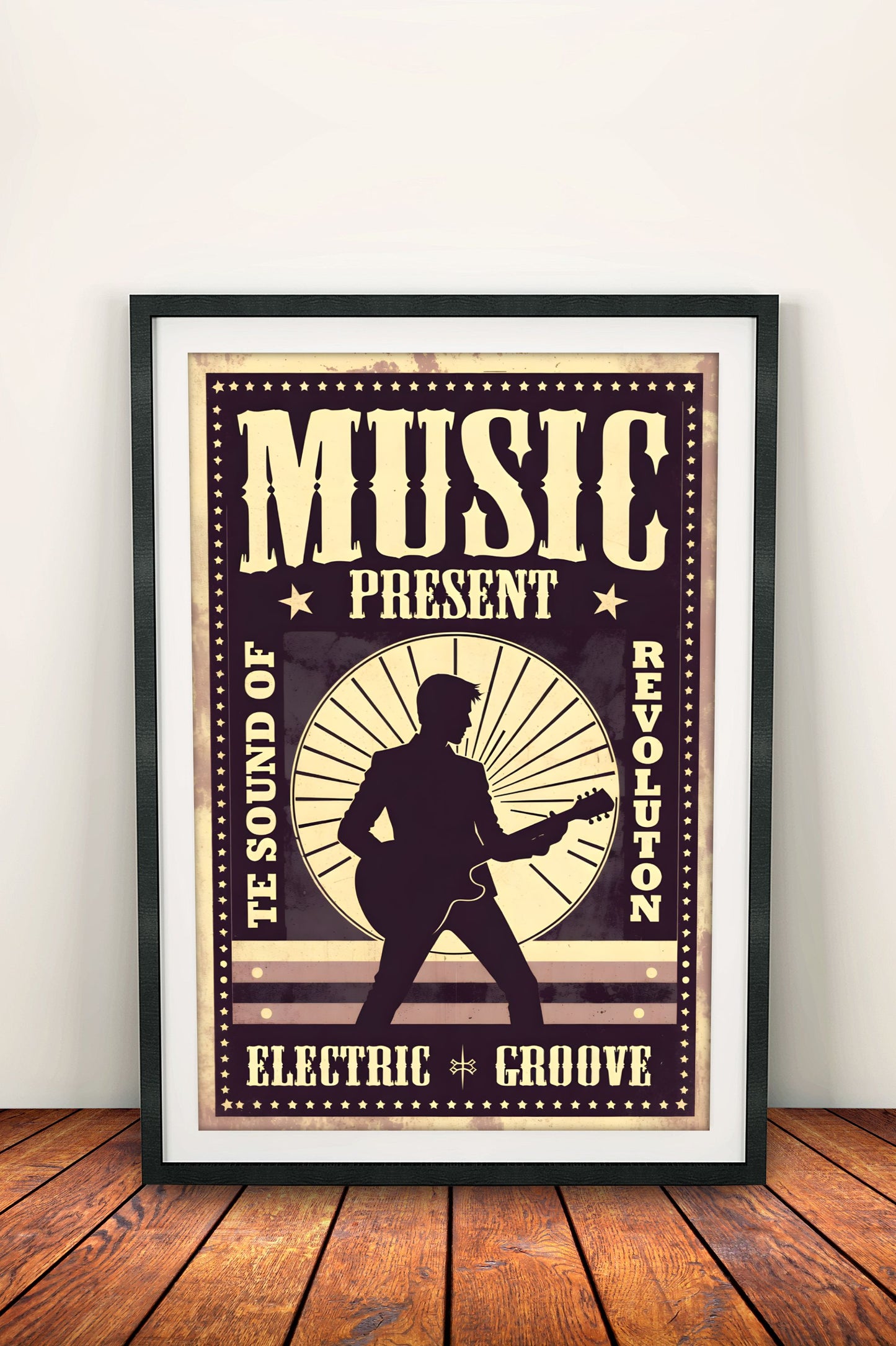 Music Revolution Electric Groove - Vintage Rock Poster