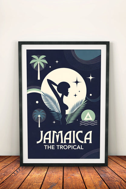 Jamaica The Tropical Paradise - Retro Vintage Travel Poster