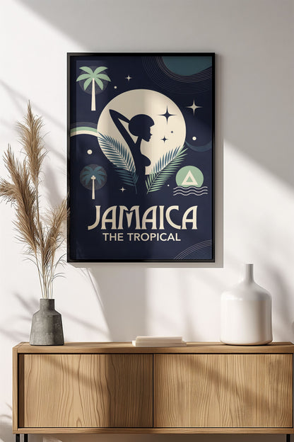 Jamaica The Tropical Paradise - Retro Vintage Travel Poster