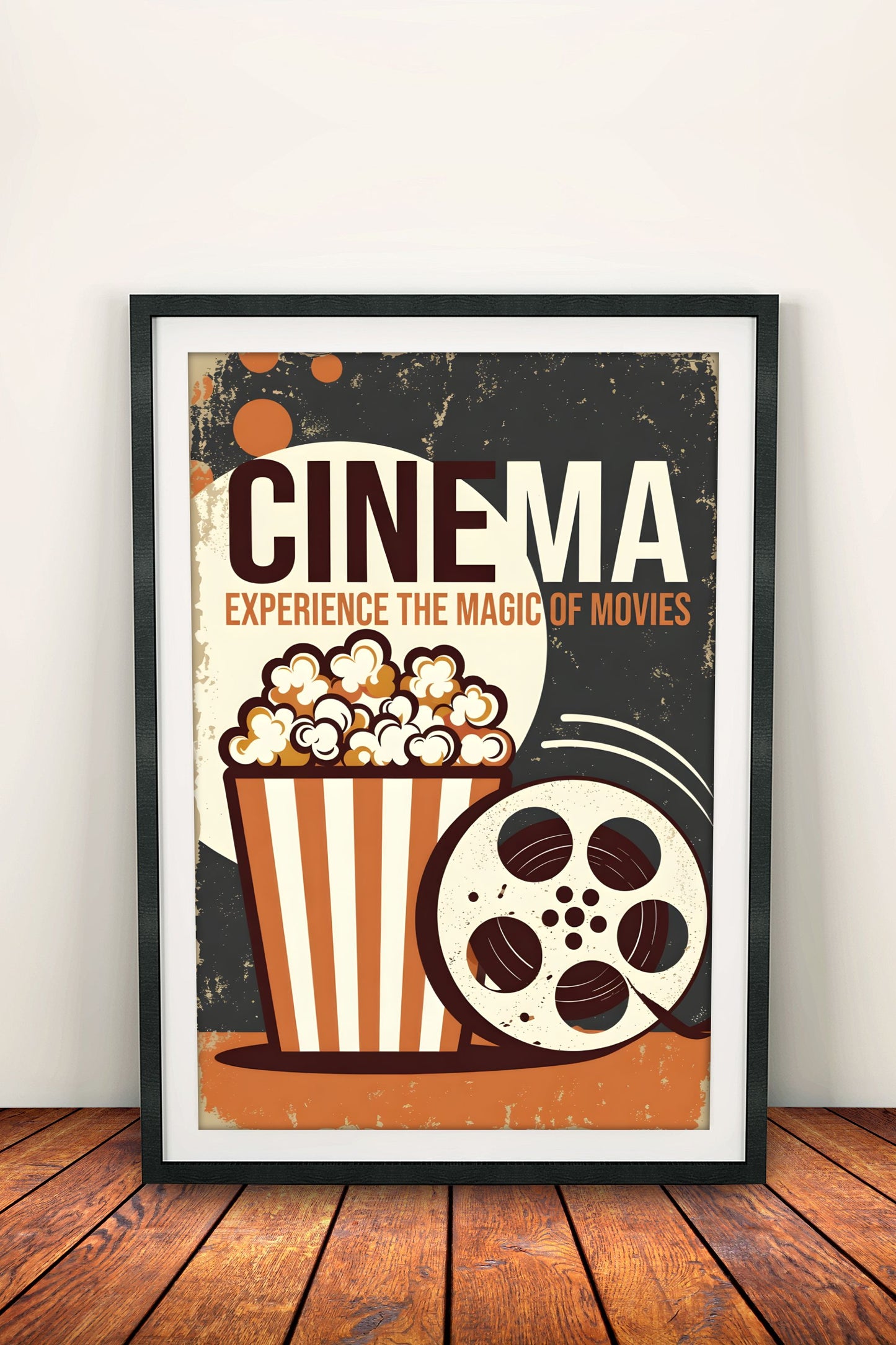Cinema Experience the Magic of Movies - Retro Vintage Poster