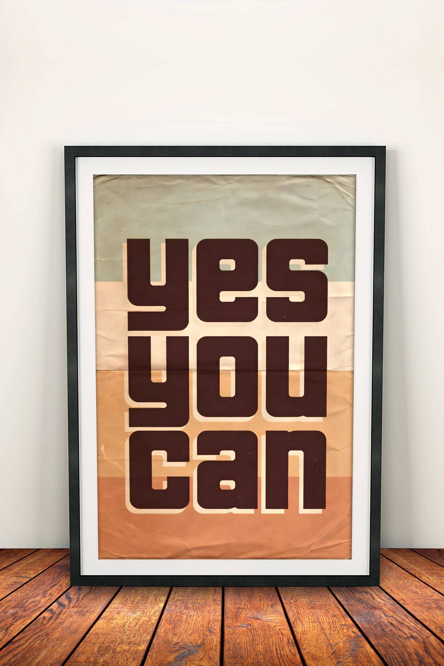 Yes You Can Poster – Retro Motivational Yes Art