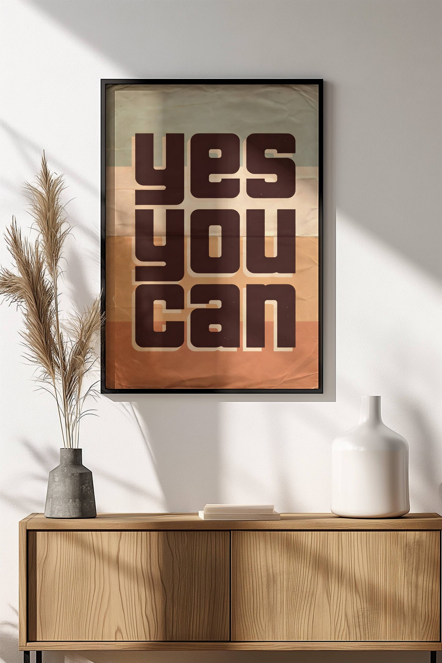 Yes You Can Poster – Retro Motivational Yes Art