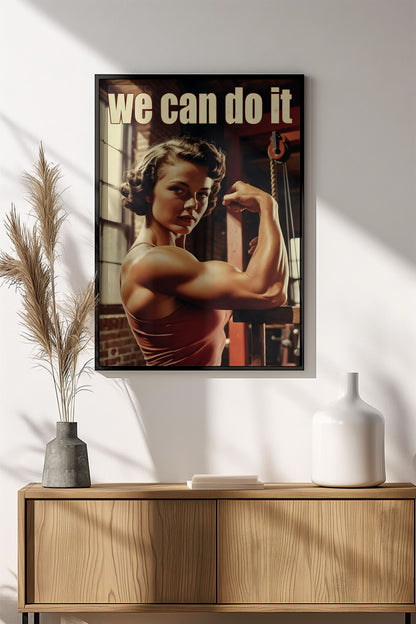 We Can Do It Poster – Retro Rosie the Riveter Empowerment Art