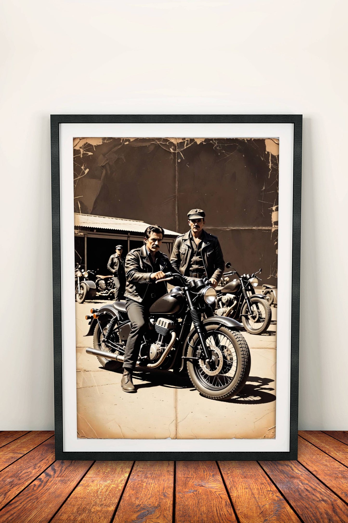 Retro Motorcycle Gang Poster – Vintage Biker Brotherhood Art