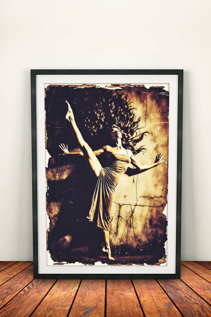 Dancing Freedom Poster – Retro Expressive Dance Art