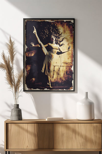 Dancing Freedom Poster – Retro Expressive Dance Art