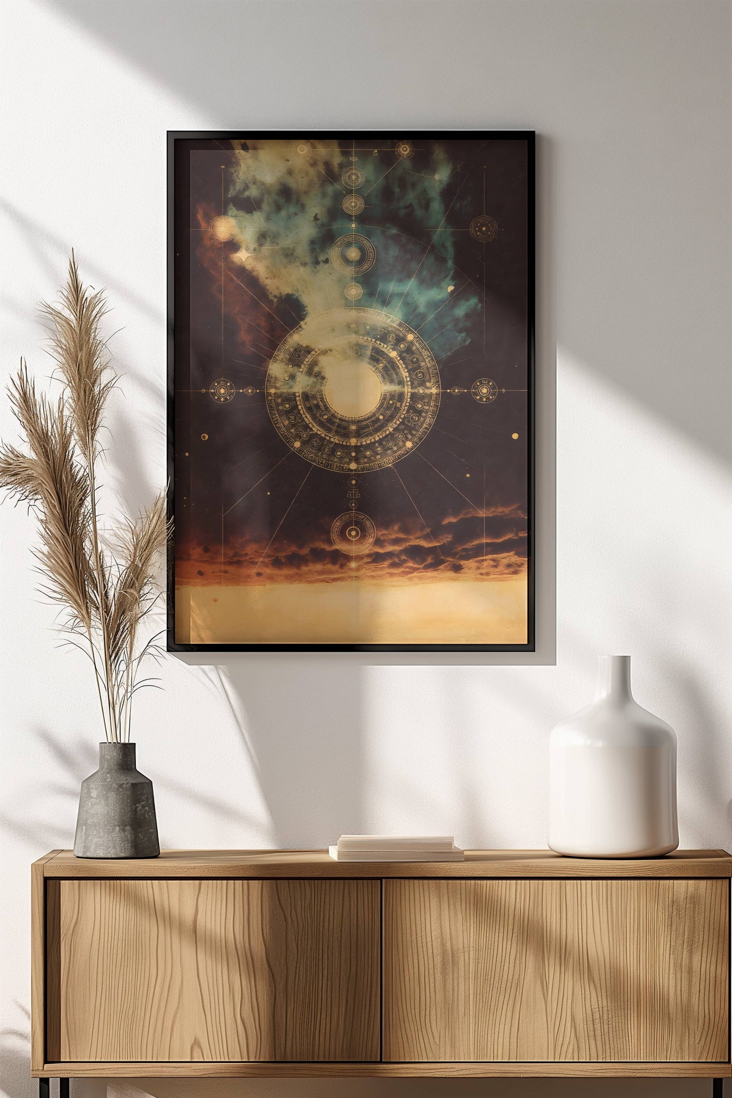 Cosmic Mandala Poster – Retro Mystical Universe Art