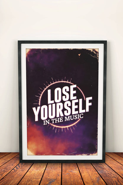 Lose Yourself In The Music Poster – Retro Flow Art