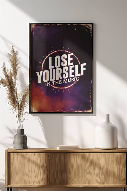 Lose Yourself In The Music Poster – Retro Flow Art