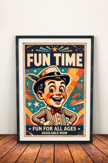 Fun Time Vintage Circus Poster