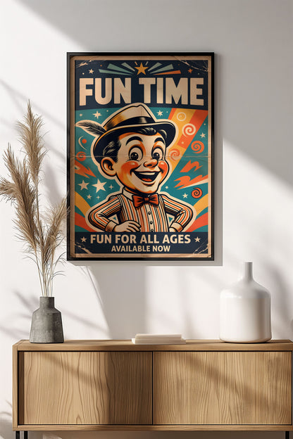 Fun Time Vintage Circus Poster