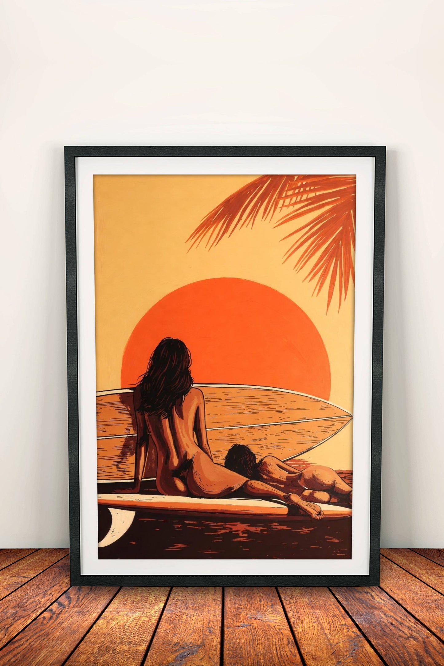 Sunset Surfer Poster – Retro Beach Vibes Art