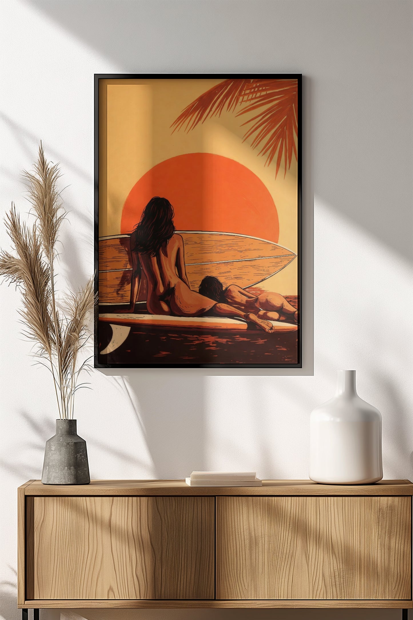 Sunset Surfer Poster – Retro Beach Vibes Art