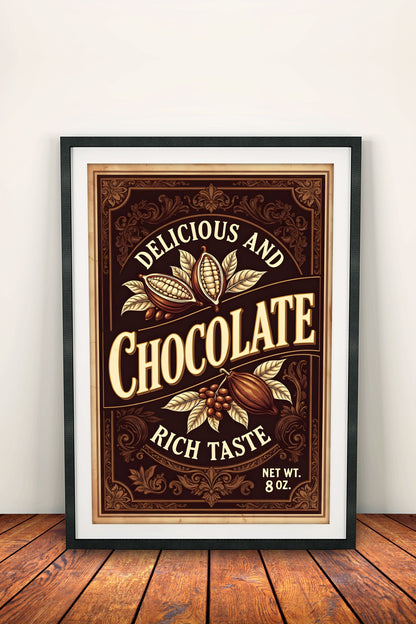 Delicious Chocolate Rich Taste - Vintage Poster