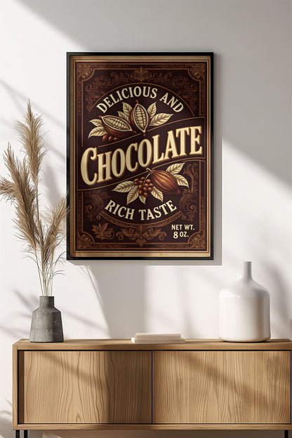 Delicious Chocolate Rich Taste - Vintage Poster