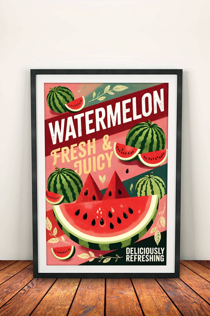 Watermelon Juice Poster – Retro Fresh Summer Art