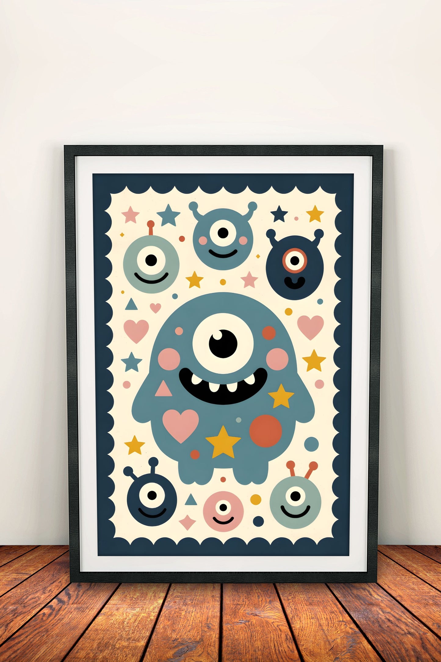Cute Little Monsters - Vintage Kids Poster