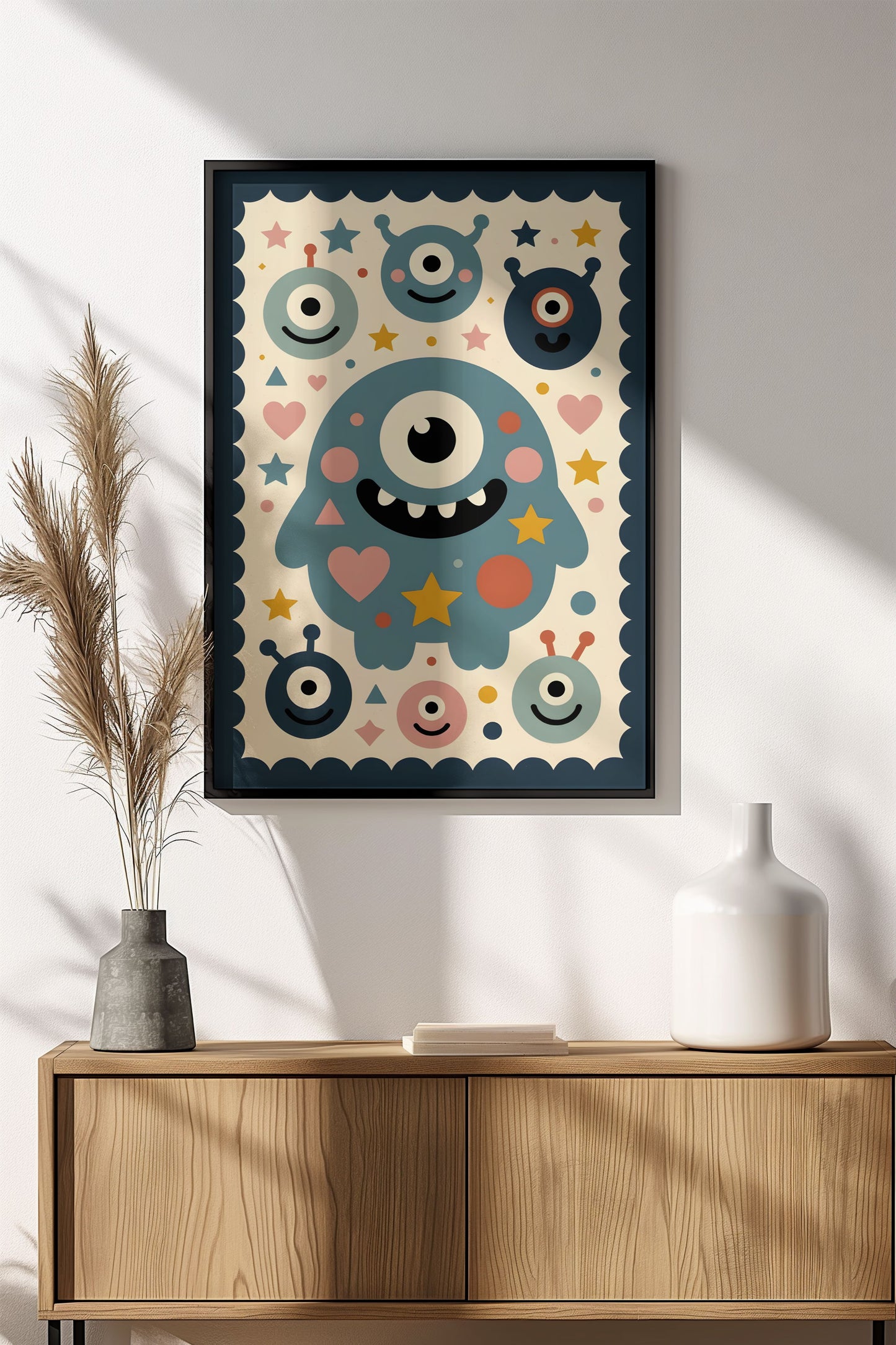 Cute Little Monsters - Vintage Kids Poster