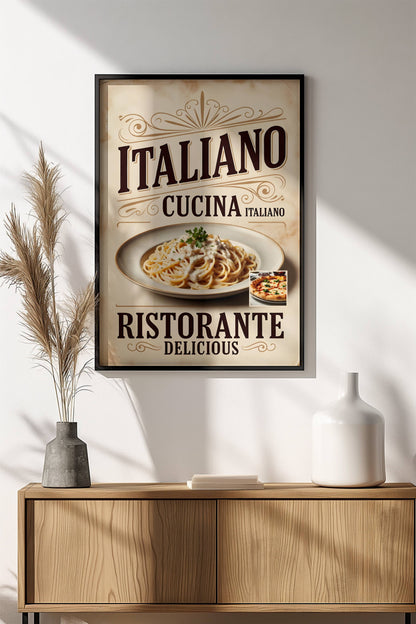 Italiano Cucina Poster – Retro Italian Restaurant Art