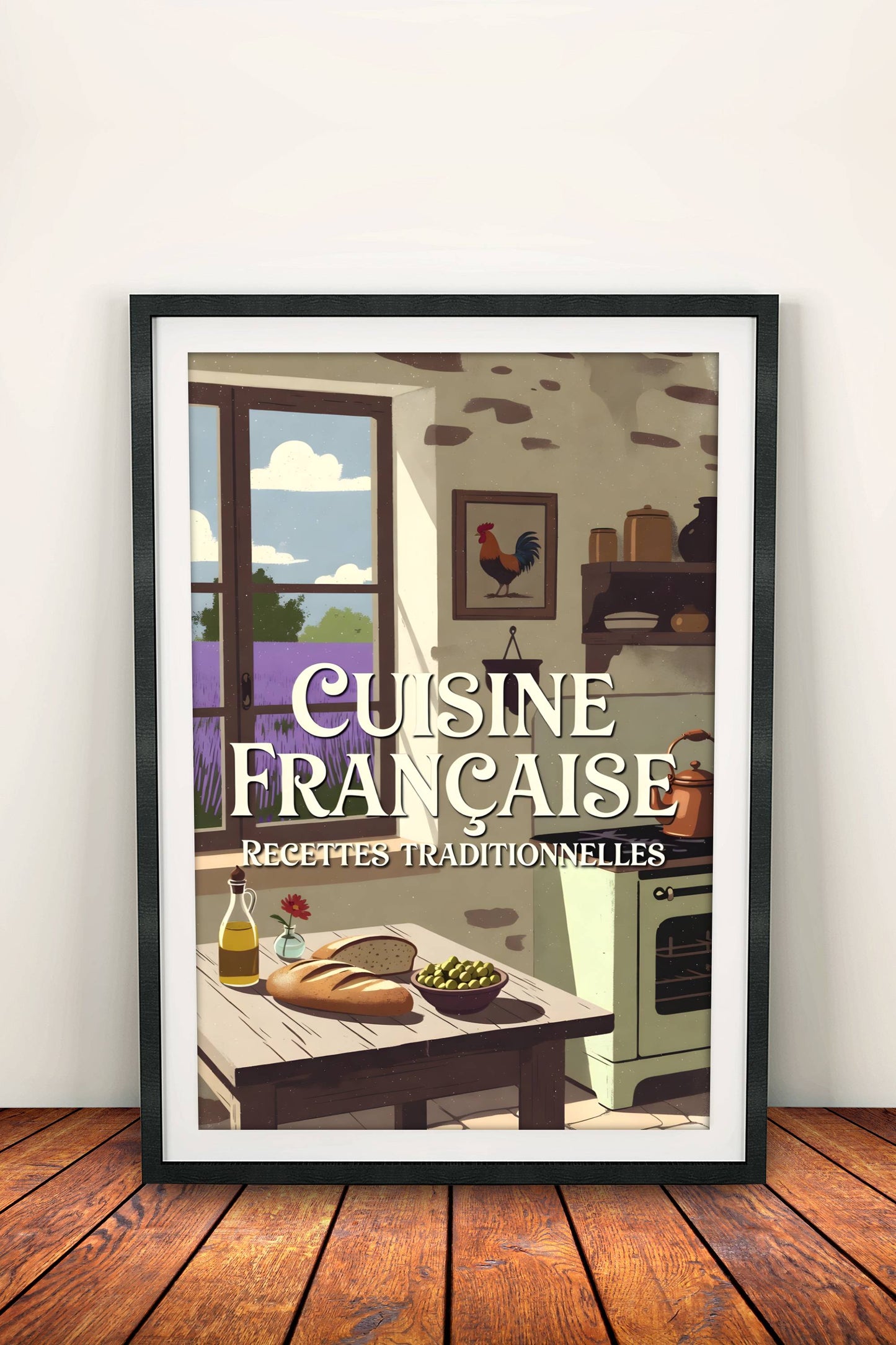 Cuisine Française Poster - Retro Traditional French Kitchen Art