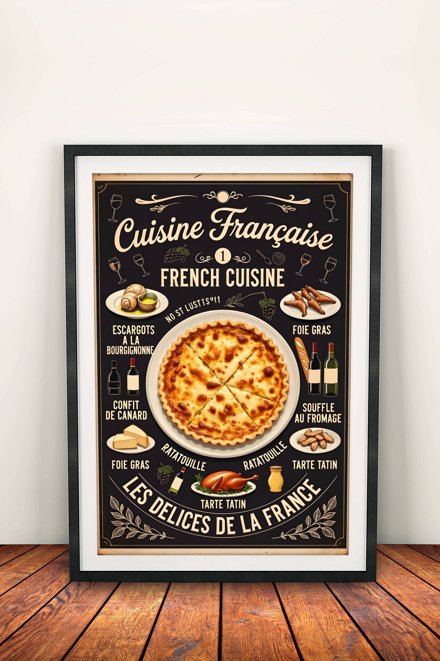 Cuisine Française Poster – Retro French Delicacies Art