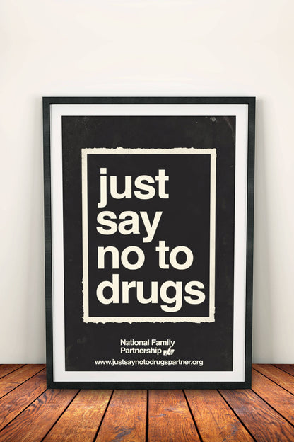 Just Say No To Drugs Poster - Retro Anti-Drug Campaign Art