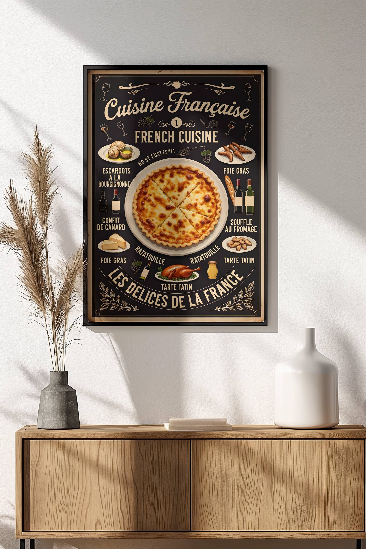 Cuisine Française Poster – Retro French Delicacies Art