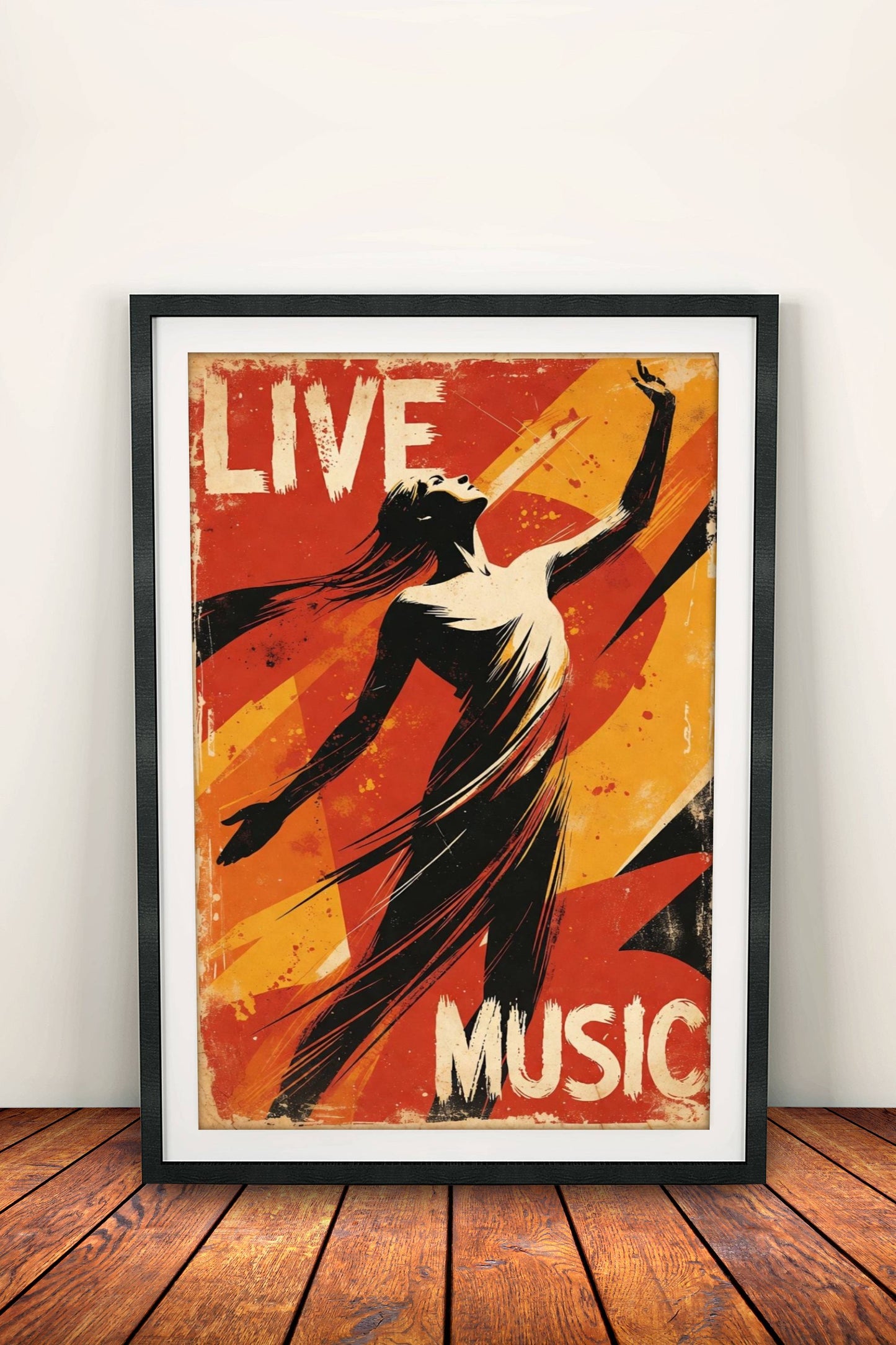 Live Music Poster – Retro Energetic Dance Art