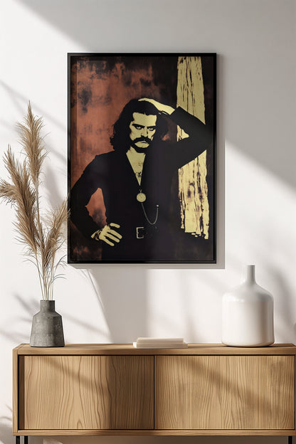 Mystic Man Poster – Retro Dark Portrait Art