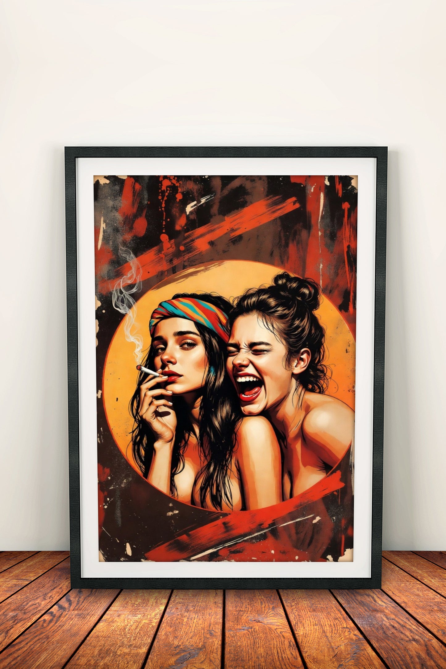 Sweet Sisters Poster – Retro Fun Art