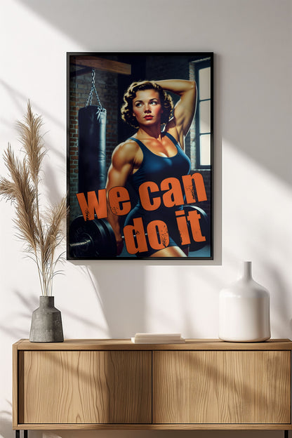 We Can Do It - Vintage Gym Poster