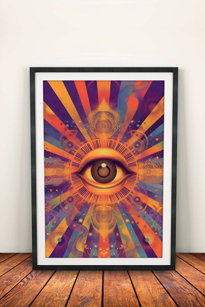 All-Seeing Eye Poster – Retro Vision Art