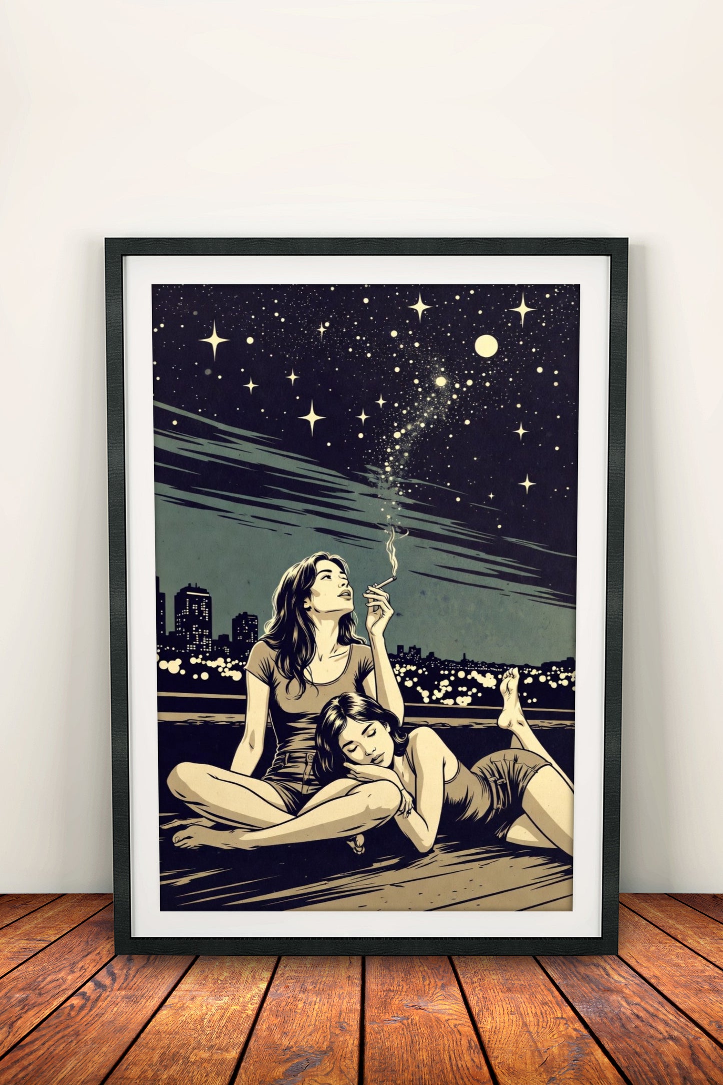 Midnight Dreams Poster - Retro Night Vibes Art