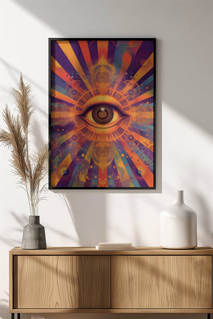 All-Seeing Eye Poster – Retro Vision Art