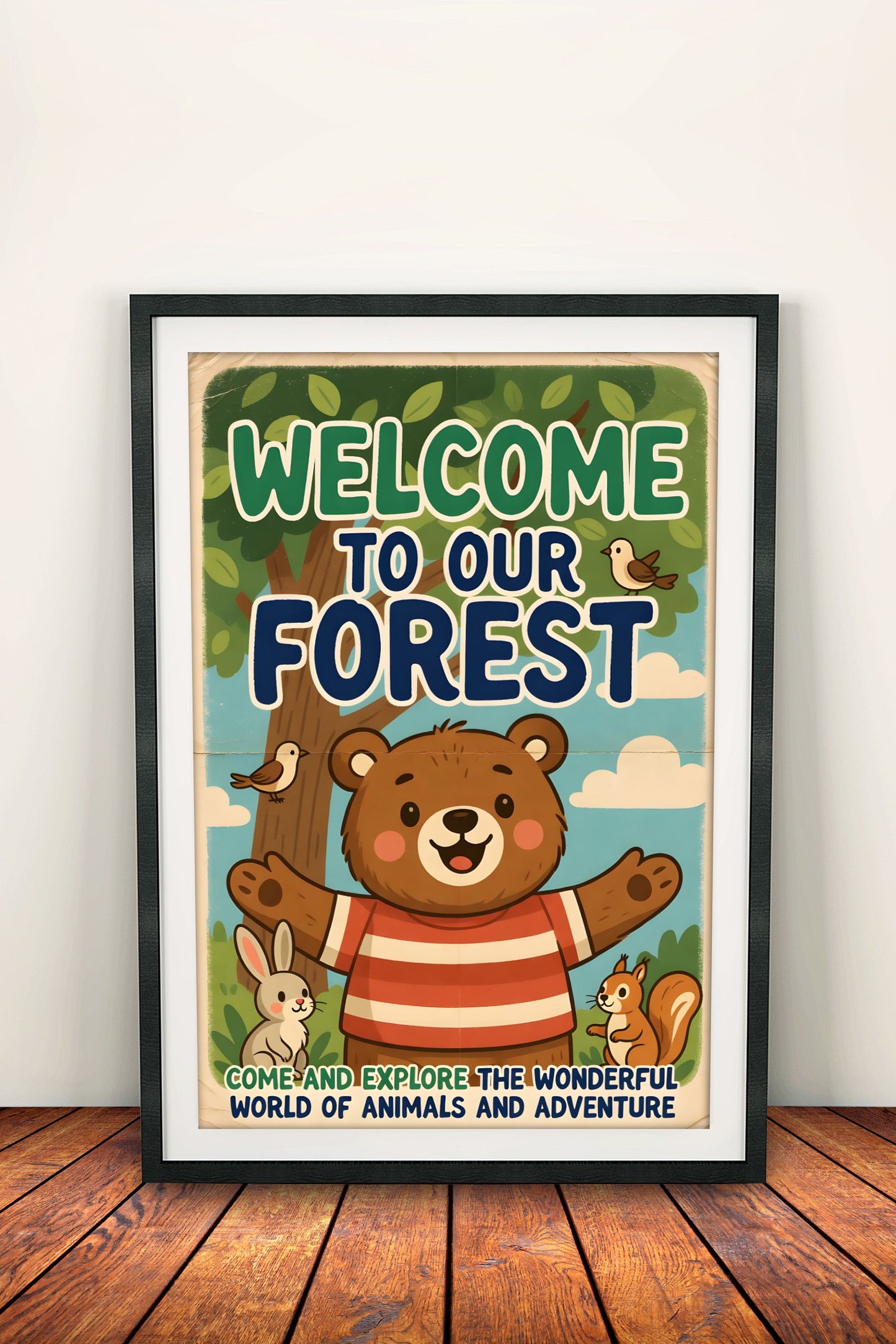 Welcome to Our Forest - Vintage Kids Poster